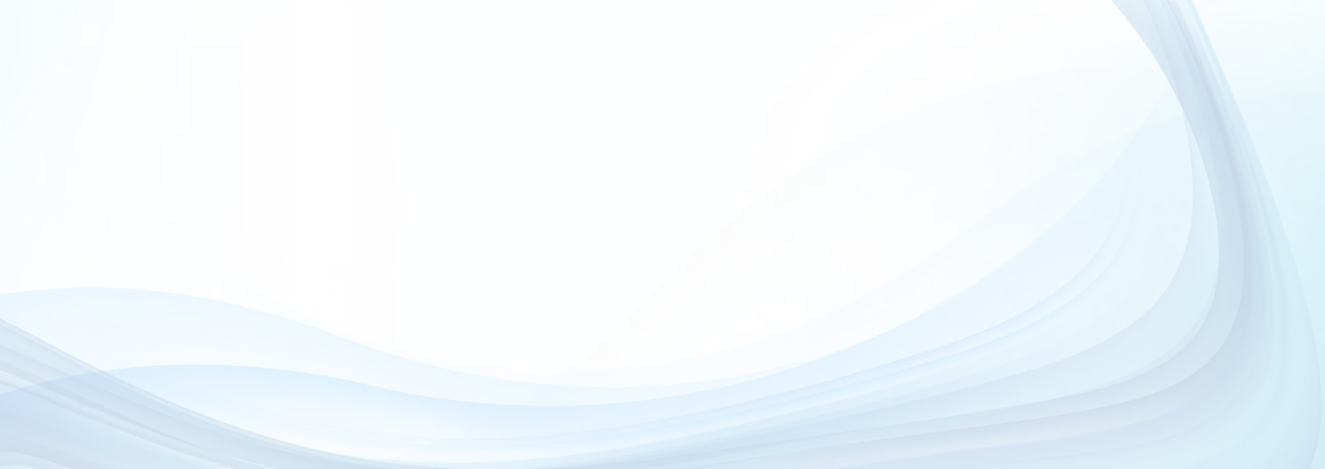 Abstract background featuring flowing waves in varying shades of blue against a soft white backdrop.